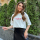 Футболка біла Bonjure Madame  з червоних надписом 