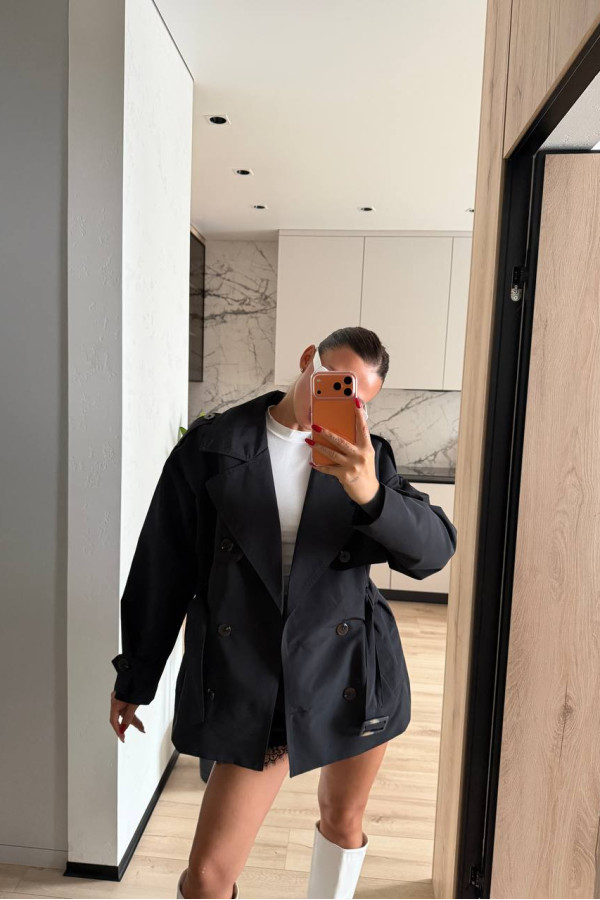 Тренч чорний