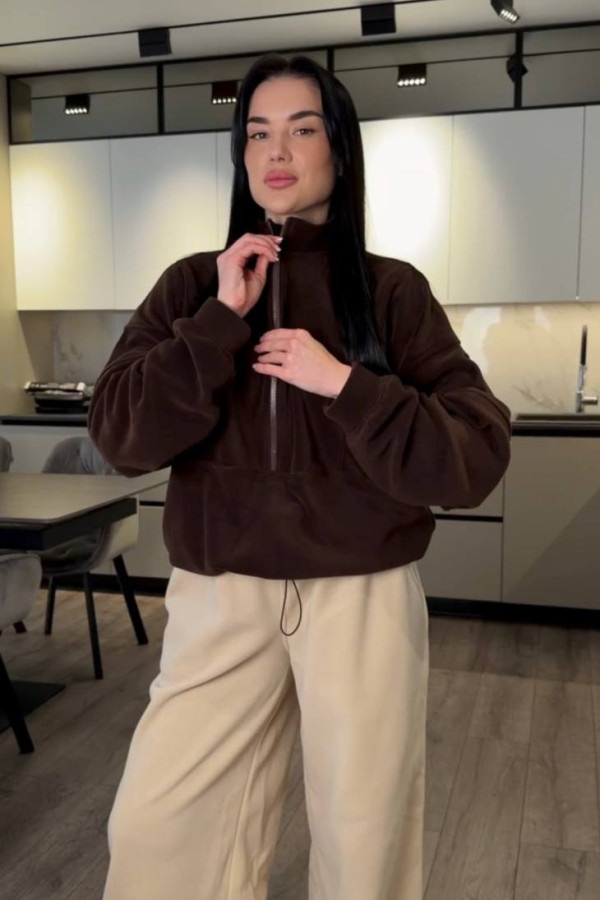 Кофта unisex  шоколадна