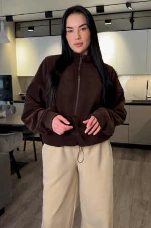 Кофта unisex  шоколадна